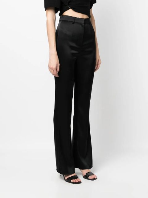 Nanushka Leena flared satin trousers - Black
