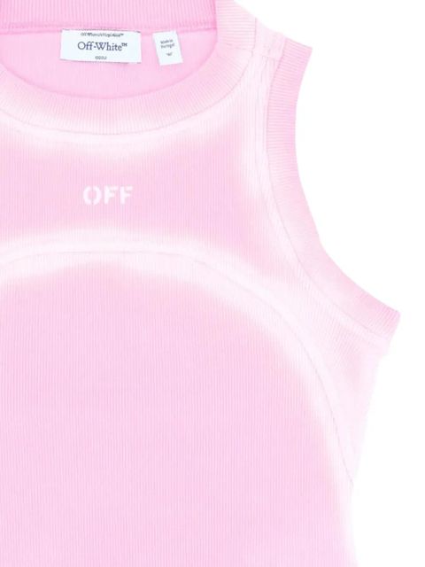 Off-White spray-effect ribbed tank top - Pink