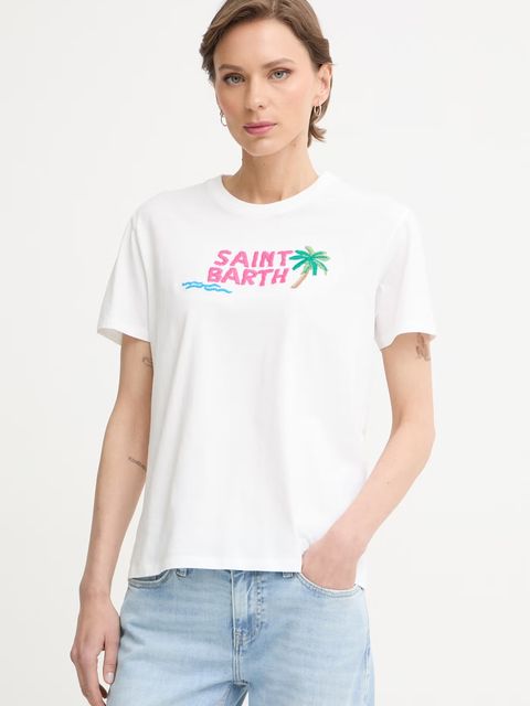 MC2 Saint Barth T-shirt damski bawełniany - zdjęcie produktu nr 1