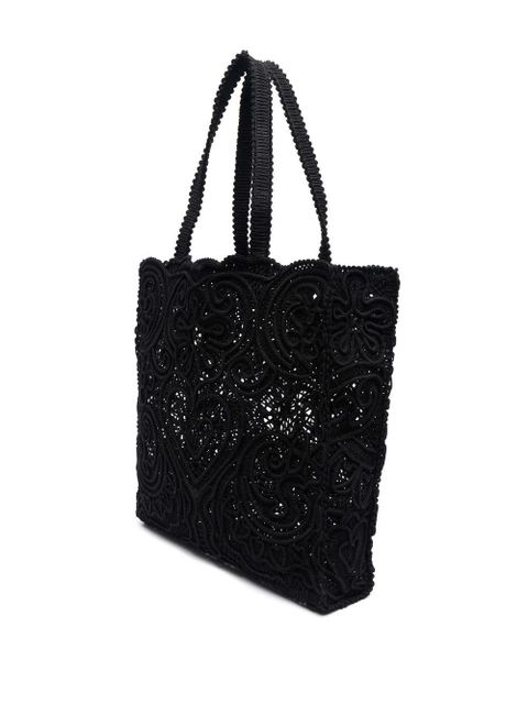Dolce & Gabbana medium Beatrice cordonetto-lace shopper - Black