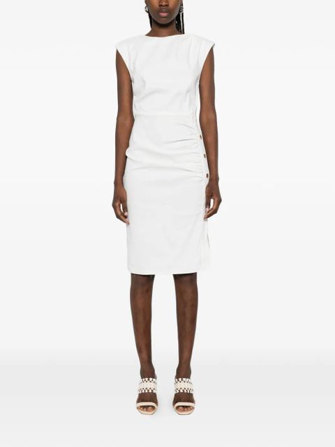 PINKO Alissa button detail dress - White