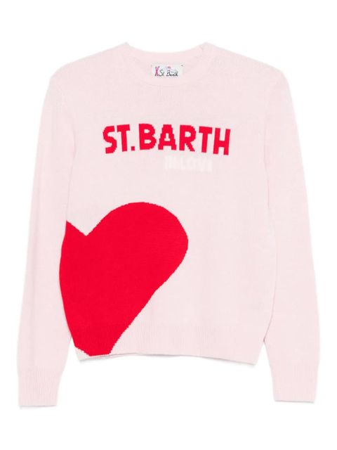 MC2 Saint Barth heart graphic jumper - Pink - zdjęcie produktu nr 1