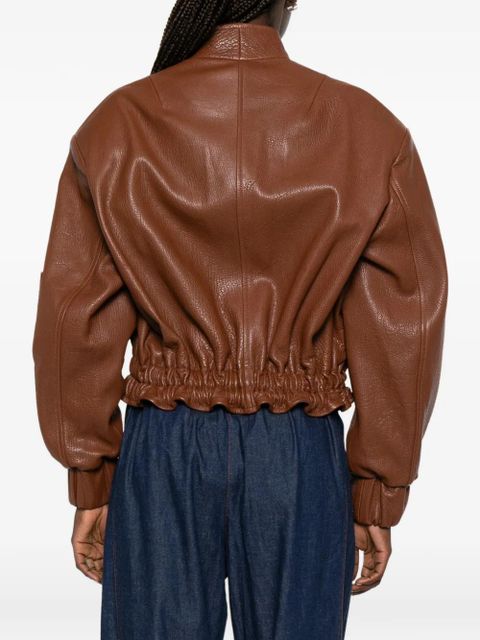 ducie Frankie pebbled leather jacket - Brown