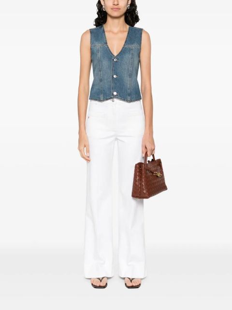 Victoria Beckham logo-tag jeans - White - zdjęcie produktu nr 2