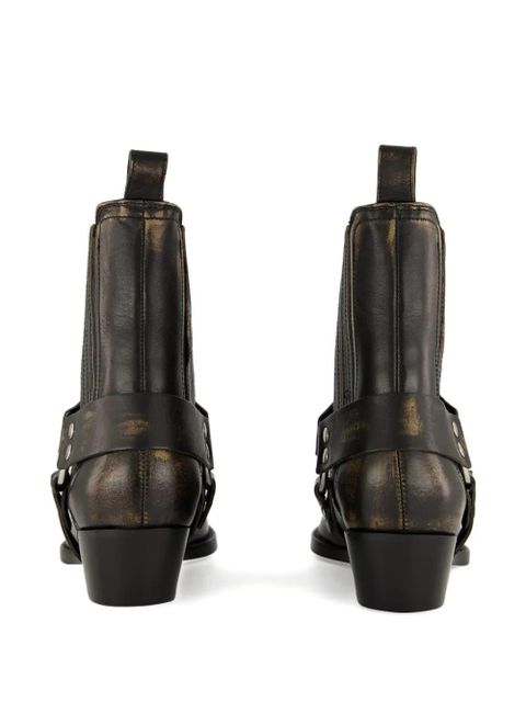 Paris Texas 35mm Helena strap-detail ankle boots - Black