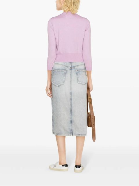 MARANT ÉTOILE Vandy midi denim skirt - Blue