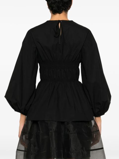 Cecilie Bahnsen long sleeve stitch top - Black