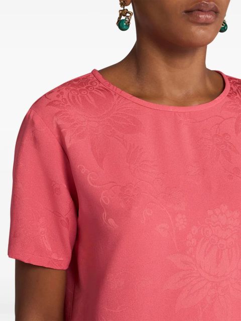 ETRO floral-jacquard T-shirt - Pink