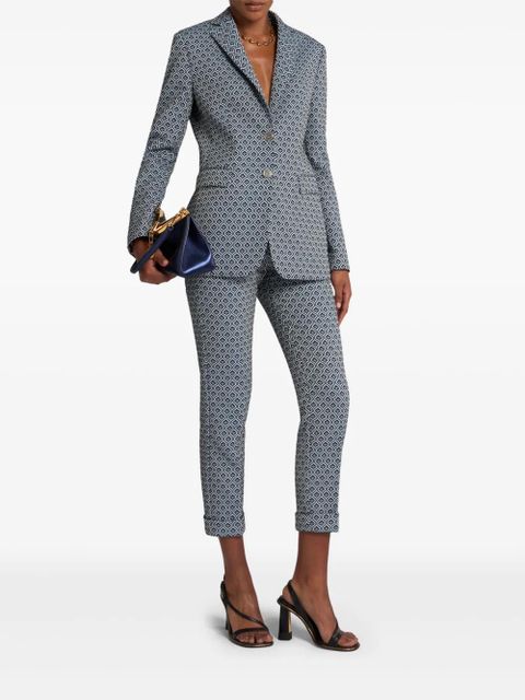 ETRO floral-jacquard trousers - Blue - zdjęcie produktu nr 2