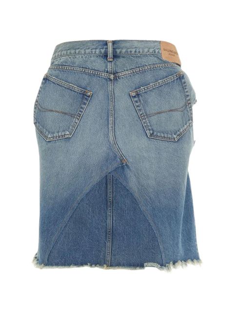 Balenciaga sleeveless denim asymmetrical top - Blue
