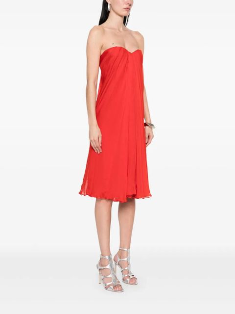 Alexander McQueen strapless dress - Red