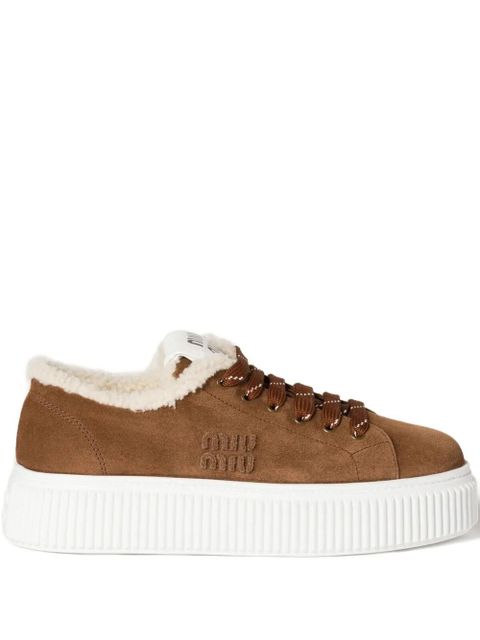 Miu Miu suede sneakers - Brown
