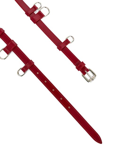 ISABEL MARANT leather rings-detailing belt - Red - zdjęcie produktu nr 2