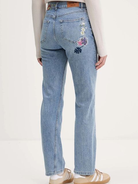 Desigual jeansy SUNFLO damskie high waist 25WWDD23