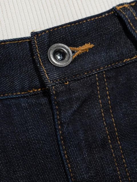 Self-Portrait 5-pockets straight jeans - Blue