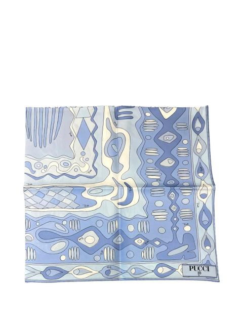 PUCCI geometric-print scarf - Blue - zdjęcie produktu nr 1