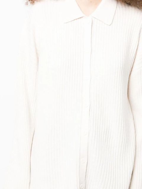 Reformation Fantino cashmere collared cardigan - White