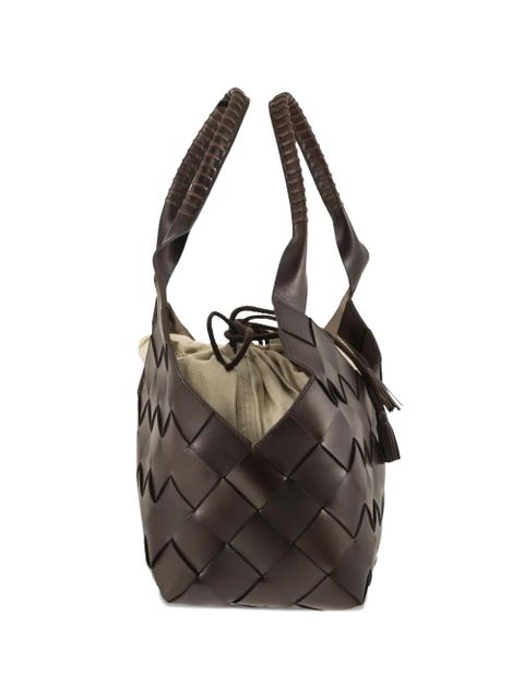 DRAGON DIFFUSION Castello braided-handle shoulder bag - Brown