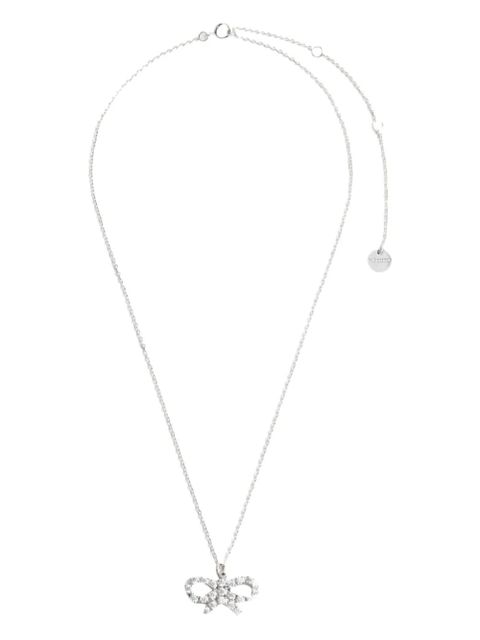 Self-Portrait statement-pendant necklace - Silver