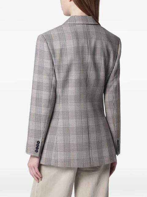 ANINE BING Aretha plaid blazer - Neutrals