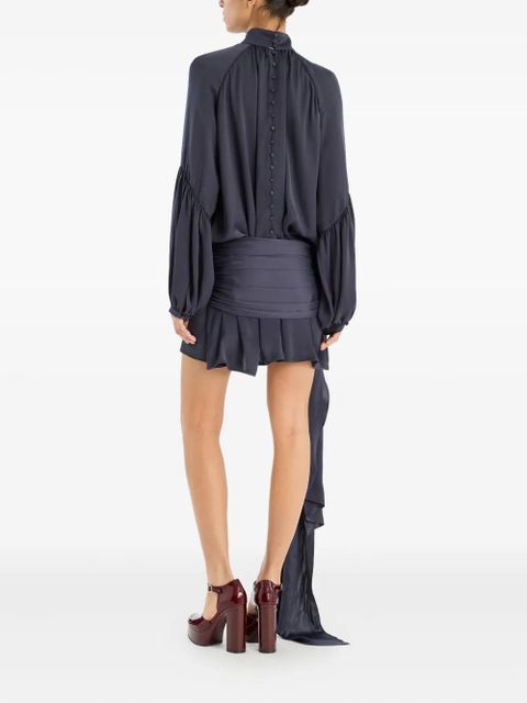 ROTATE BIRGER CHRISTENSEN satin tie mini dress - Blue - zdjęcie produktu nr 2