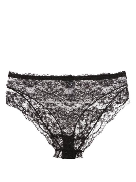 Dolce & Gabbana floral-lace high-waisted briefs - Black - zdjęcie produktu nr 1