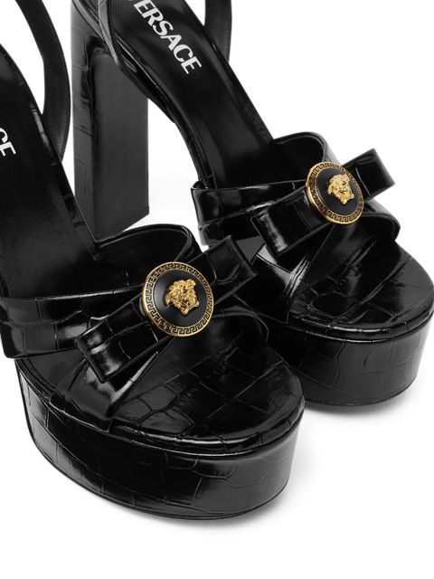 Versace 140mm Gianni Ribbon sandals - Black