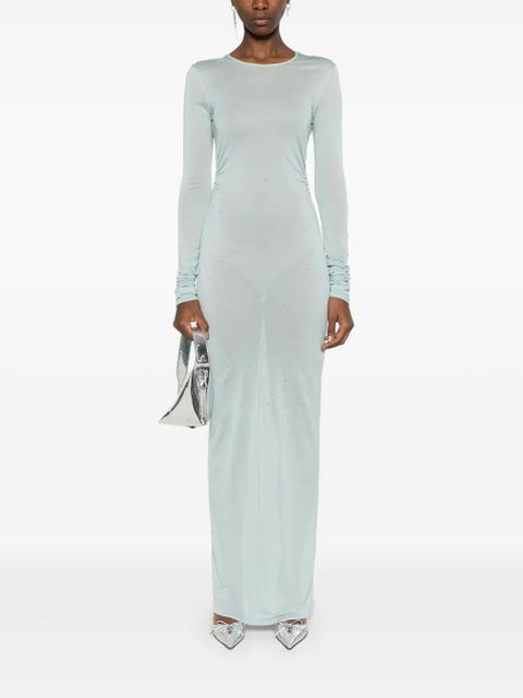 Blumarine sheer maxi dress - Blue