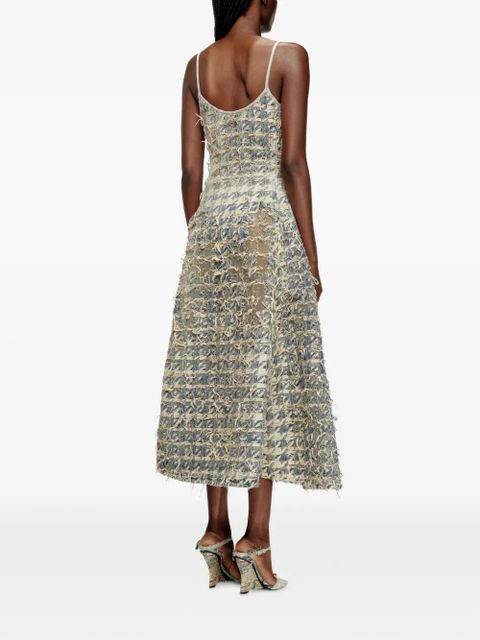 Diesel devoré-houndstooth midi dress - Neutrals - zdjęcie produktu nr 2