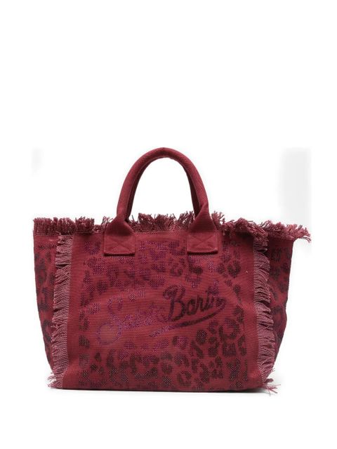 MC2 Saint Barth Vanity leopard-print tote bag - Red - zdjęcie produktu nr 1