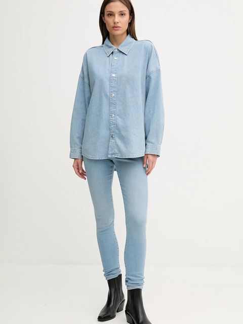 Calvin Klein Jeans jeansy damskie kolor niebieski LV047C776G - zdjęcie produktu nr 2