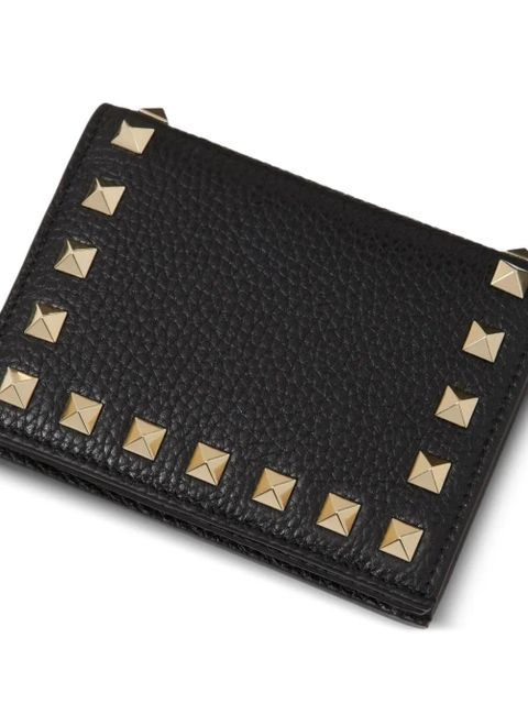 Valentino Garavani rockstud flap leather wallet - Black