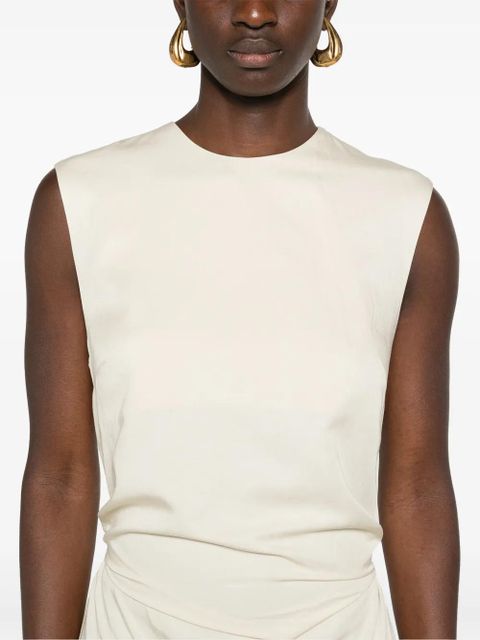 TOTEME tie-waist sleeveless midi dress - Neutrals