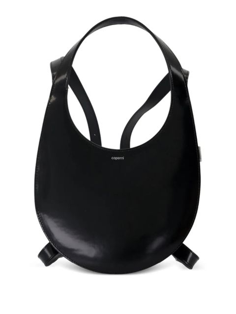 Coperni Swipe oval-shaped calfskin backpack - Black - zdjęcie produktu nr 1