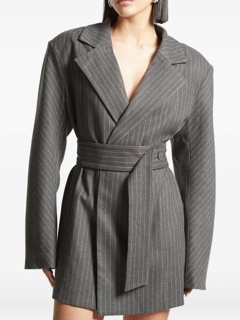 Manière De Voir pinstriped blazer mini dress - Grey - zdjęcie produktu nr 2