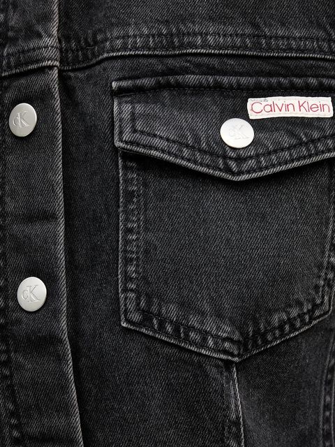 Calvin Klein Jeans sukienka jeansowa kolor czarny mini dopasowana LV047D775G