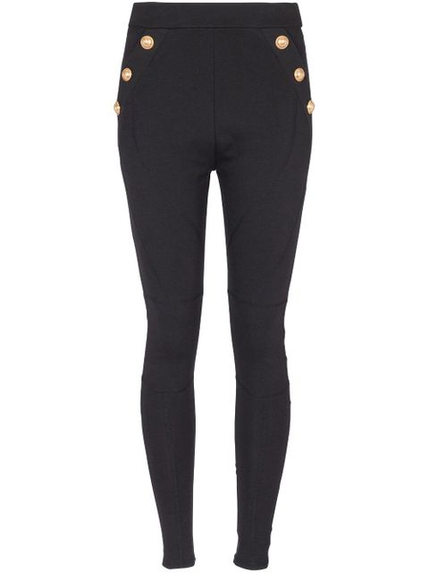 Balmain 6-Button knitted leggings - Black - zdjęcie produktu nr 1