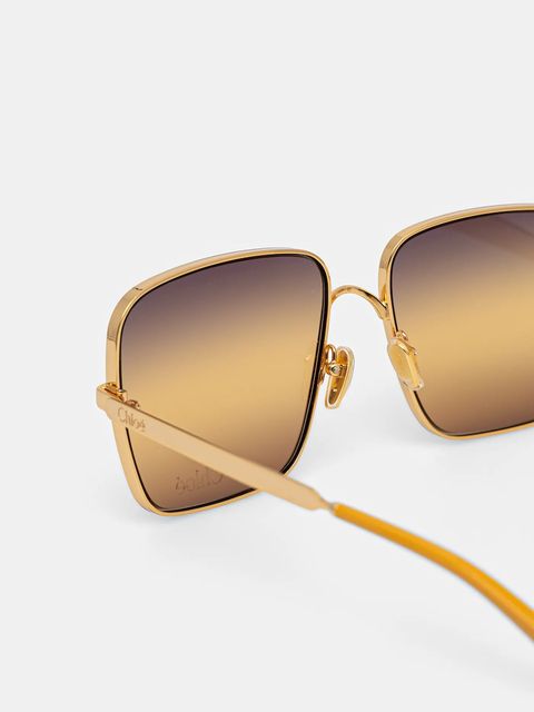 Chloé okulary przeciwsłoneczne damskie kolor złoty CH0324S