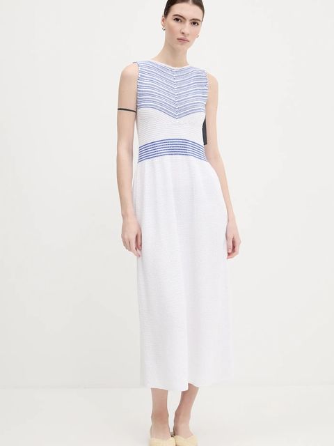 United Colors of Benetton sukienka kolor niebieski maxi rozkloszowana 1194EV02A - zdjęcie produktu nr 2