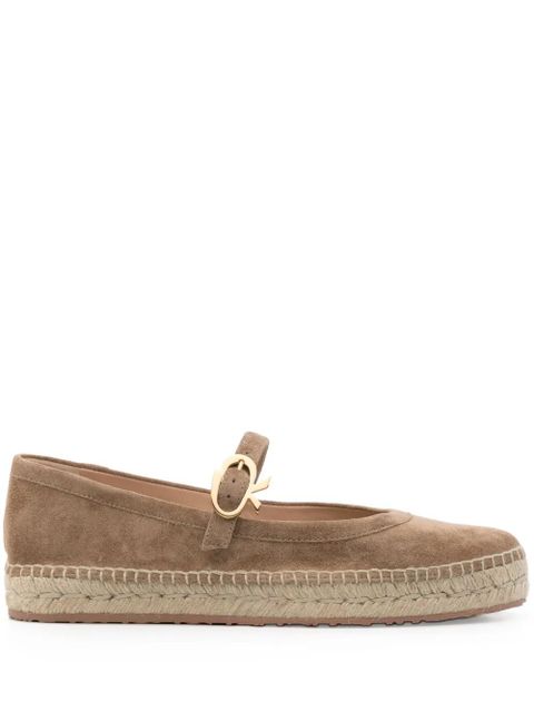 Gianvito Rossi Elda Mary-Jane espadrilles - Brown - zdjęcie produktu nr 1