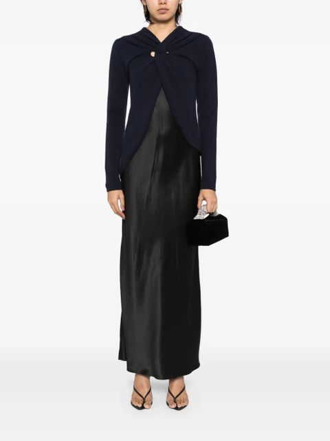 Christopher Esber twist front cashmere dress - Blue