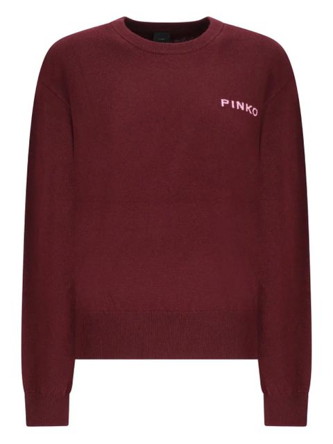 PINKO logo-embellished knit - Red - zdjęcie produktu nr 1