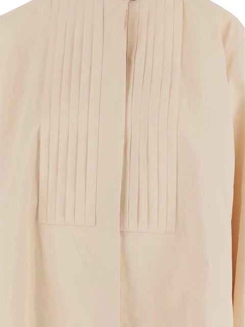 Jil Sander pleats mandarin-collar shirt - Neutrals