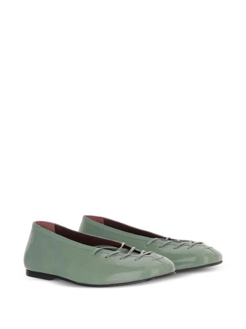 ALOHAS leather flat pumps - Green - zdjęcie produktu nr 2