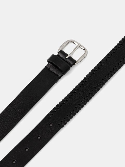 Weekend Max Mara pasek skórzany ABINGO damski kolor czarny 2615501044600 - zdjęcie produktu nr 2