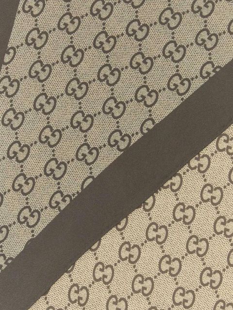 Gucci printed silk scarf - Neutrals - zdjęcie produktu nr 2
