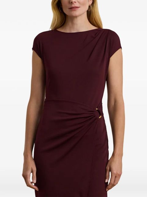 Lauren Ralph Lauren draped ring-detail midi dress - Red