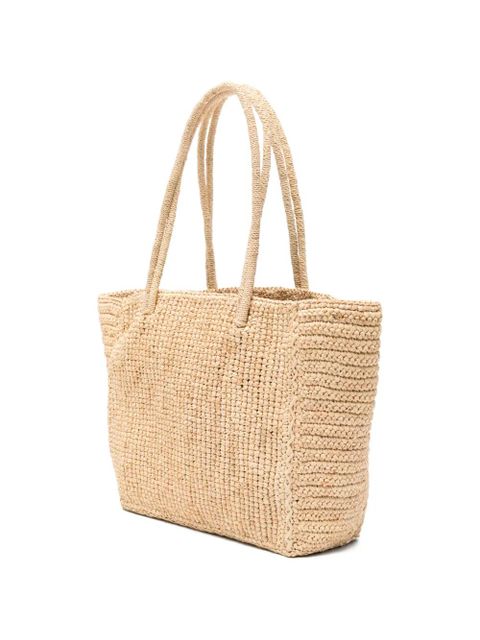 MC2 Saint Barth logo-embroidered woven tote bag - Neutrals - zdjęcie produktu nr 2
