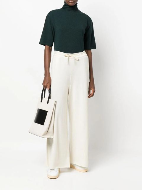 Jil Sander drawstring-waist cashmere trousers - Neutrals