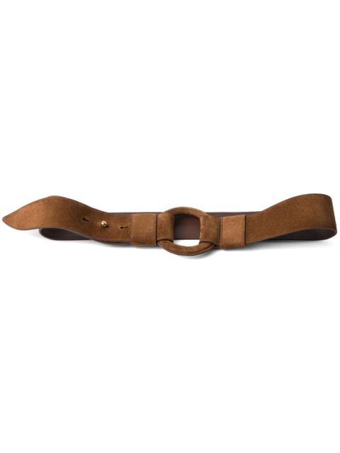 Prada buckle-fastening suede belt - Brown - zdjęcie produktu nr 1
